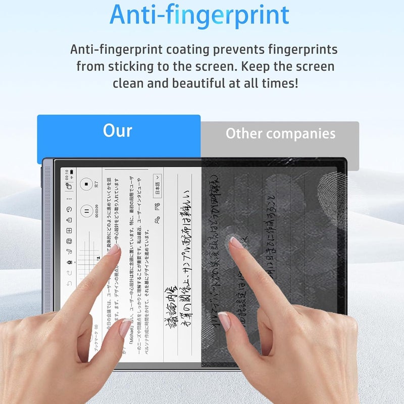 NOUKAJU Screen Protector For iFLYTEK AINOTE Air 2, HD Tempered Glass,9h Hardness,Scratch,Anti-Fingerprin,Tempered Glass Film Guard for iFLYTEK AINOTE Air 2[2Pack] - Image 4